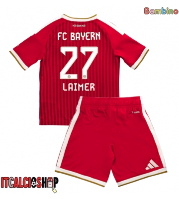 Bayern Munich Konrad Laimer #27 Prima Maglia Bambino 2026-27 Manica Corta (+ Pantaloni corti)